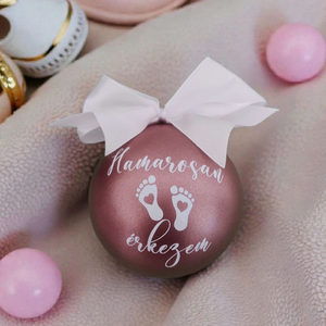 Babaváró karácsonyi gömb (lányos) - karácsony - karácsonyi lakásdekoráció - karácsonyfadíszek - Meska.hu