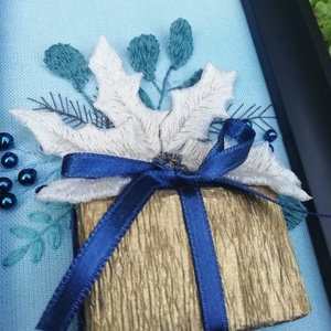 Különleges hímzett kép - karácsony - karácsonyi lakásdekoráció - karácsonyi lakásdíszek - Meska.hu