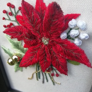 Különleges hímzett kép - karácsony - karácsonyi lakásdekoráció - karácsonyi lakásdíszek - Meska.hu