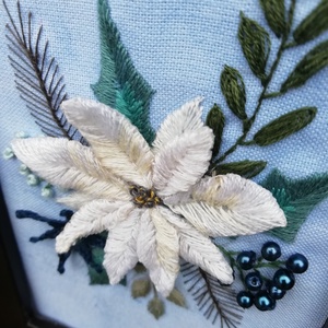 Különleges hímzett kép - karácsony - karácsonyi lakásdekoráció - karácsonyi lakásdíszek - Meska.hu