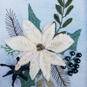 Különleges hímzett kép - karácsony - karácsonyi lakásdekoráció - karácsonyi lakásdíszek - Meska.hu