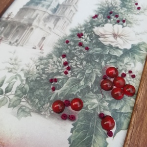 Különleges hímzett kép - karácsony - karácsonyi lakásdekoráció - karácsonyi lakásdíszek - Meska.hu