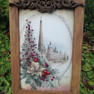 Különleges hímzett kép - karácsony - karácsonyi lakásdekoráció - karácsonyi lakásdíszek - Meska.hu