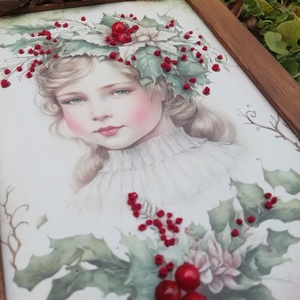 Különleges hímzett kép - karácsony - karácsonyi lakásdekoráció - karácsonyi lakásdíszek - Meska.hu