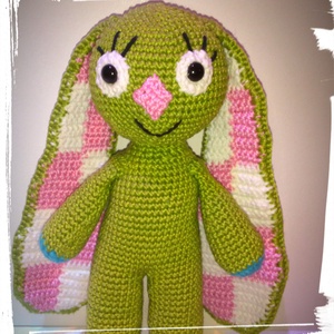 Kockásfülű nyúl - amigurumi - Meska.hu