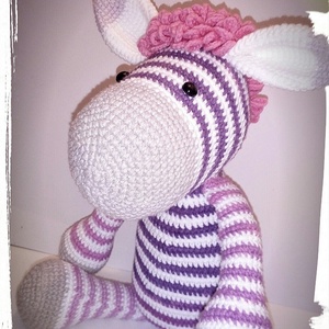 Zoé a cuki zebra csajszi - amigurumi -  - Meska.hu