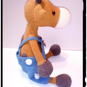 Zsizsi a nadrágos zsiráf - amigurumi - játék & sport - plüssállat & játékfigura - zsiráf - Meska.hu