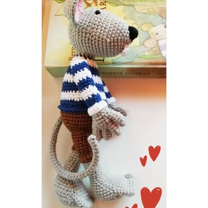 Rumini horgolt kisegér - horgolt amigurumi - játék & sport - plüssállat & játékfigura - egér - Meska.hu