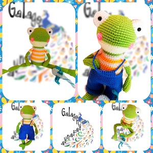 Sheldon a cuki béka - horgolt amigurumi - Meska.hu