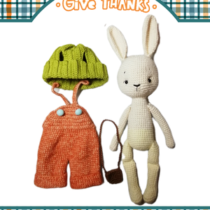 Ella a horgolt amigurumi kis őszi nyuszi - játék & sport - plüssállat & játékfigura - nyuszi - Meska.hu