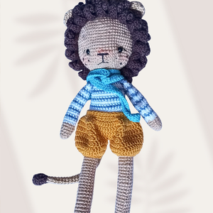 Roar királyfi � Prémium horgolt amigurumi oroszlán (28-29 cm) - játék & sport - plüssállat & játékfigura - oroszlán - Meska.hu