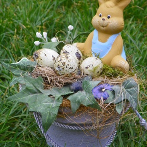 Húsvéti,nyuszis,mécseses,kakasos asztaldíszek - otthon & életmód - dekoráció - asztal és polc dekoráció - asztaldísz - Meska.hu