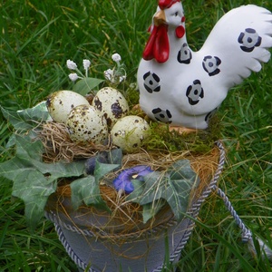 Húsvéti,nyuszis,mécseses,kakasos asztaldíszek - Meska.hu