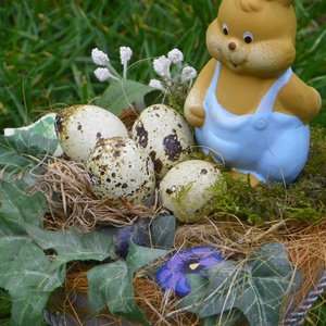 Húsvéti,nyuszis,mécseses,kakasos asztaldíszek - otthon & életmód - dekoráció - asztal és polc dekoráció - asztaldísz - Meska.hu