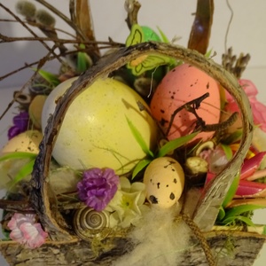 Tavaszi-Húsvéti,tojásos színes egyedi asztaldísz,ajtódísz - otthon & lakás - dekoráció - asztal és polc dekoráció - asztaldísz - Meska.hu
