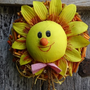  Napraforgós ajtódísz,koszorú,kopogtató,falidísz -  - Meska.hu