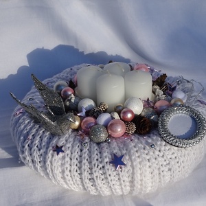 ITT a farsang áll a bál...porcelánfejű - BOHÓC Piros-fehér ezüst,szürke kopogtató,ajtódísz,falidísz   ,koszorú - otthon & életmód - dekoráció - Meska.hu