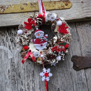 Meseország-téli ,adventi ,csilingelő ajtódísz,koszorú,kopogtató - karácsony - adventi díszek - adventi ajtódísz - Meska.hu
