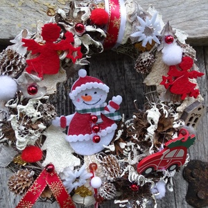 Meseország-téli ,adventi ,csilingelő ajtódísz,koszorú,kopogtató - karácsony - adventi díszek - adventi ajtódísz - Meska.hu