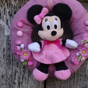 Babaváró-MINNIE-mouse ajtódísz,falidísz,kopogtató,koszorú - otthon & életmód - dekoráció - ajtó- és ablak dekoráció - ajtódísz & kopogtató - Meska.hu