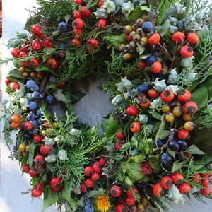 Csipkebogyó álom -ajtódísz,koszorú,kopogtató - otthon & életmód - dekoráció - Meska.hu