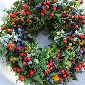 Csipkebogyó álom -ajtódísz,koszorú,kopogtató - otthon & életmód - dekoráció - Meska.hu