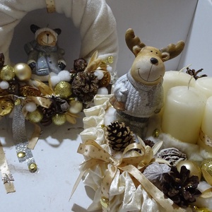 Ünnepi hangulat:Silver-gold szett,Karácsonyi ,adventi box,téli ajtódísz,asztaldísz  - karácsony - adventi díszek - adventi asztaldísz - Meska.hu