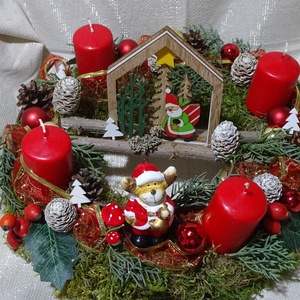 Karácsonyi mese -adventi ,karácsonyi asztaldísz - karácsony - adventi díszek - adventi asztaldísz - Meska.hu