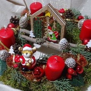 Karácsonyi mese -adventi ,karácsonyi asztaldísz - karácsony - adventi díszek - adventi asztaldísz - Meska.hu