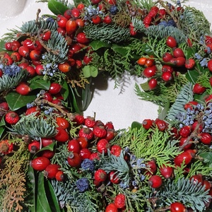 ÓRIÁSI bogyós,természetes ajtódísz,adventi asztaldísz - otthon & életmód - dekoráció - ajtó- és ablak dekoráció - ajtódísz & kopogtató - Meska.hu