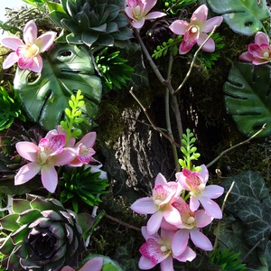 Orchidea, trópusi hangulat Nagyon nyár- ajtódísz, koszorú, Kopogtató  - otthon & életmód - dekoráció - ajtó- és ablak dekoráció - ajtódísz & kopogtató - Meska.hu