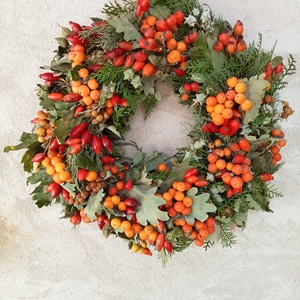 ÓRIÁSI bogyós,természetes ajtódísz,adventi asztaldísz - otthon & életmód - dekoráció - ajtó- és ablak dekoráció - ajtódísz & kopogtató - Meska.hu