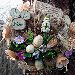 Nyuszi hopp... ajtódísz,kopogtató,koszorú - otthon & életmód - dekoráció - ajtó- és ablak dekoráció - ajtódísz & kopogtató - Meska.hu