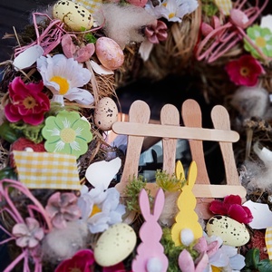 SZINESTavasz-húsvéti ajtódísz,kopogtató,koszorú(nagy méret) - otthon & életmód - dekoráció - ajtó- és ablak dekoráció - ajtódísz & kopogtató - Meska.hu