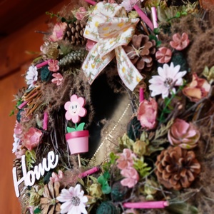 HOME Kiskertem kincsei..,( nagy méret) ajtodisz, asztaldisz asztalkozep, lakásdekoráció A1 - otthon & életmód - dekoráció - ajtó- és ablak dekoráció - ajtódísz & kopogtató - Meska.hu