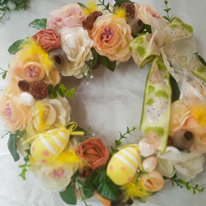 Húsvéti,tavaszi-    (nagy méret) koszorú,ajtódísz,kopogtató - Meska.hu