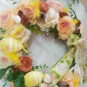 Húsvéti,tavaszi-    (nagy méret) koszorú,ajtódísz,kopogtató - otthon & életmód - dekoráció - ajtó- és ablak dekoráció - ajtódísz & kopogtató - Meska.hu