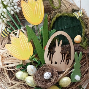 Tavasz - húsvéti ajtódísz  - otthon & életmód - dekoráció - asztal és polc dekoráció - asztaldísz - Meska.hu