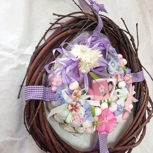 Húsvéti Hímes tojás l.koszorú,ajtódísz,kopogtató - otthon & életmód - dekoráció - ajtó- és ablak dekoráció - ajtódísz & kopogtató - Meska.hu