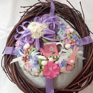 Húsvéti Hímes tojás l.koszorú,ajtódísz,kopogtató - otthon & életmód - dekoráció - ajtó- és ablak dekoráció - ajtódísz & kopogtató - Meska.hu