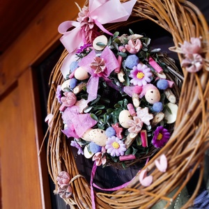 Csillagfürt ..EgyKicsi tavasz buxus ajtódísz,koszorú,kopogtató - Meska.hu