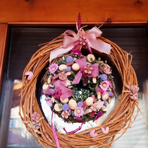 Csillagfürt ..EgyKicsi tavasz buxus ajtódísz,koszorú,kopogtató - otthon & életmód - dekoráció - ajtó- és ablak dekoráció - ajtódísz & kopogtató - Meska.hu