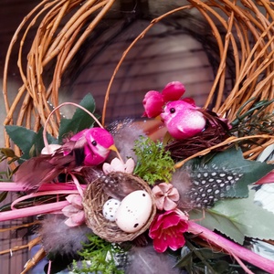 Tavaszi madárka egyedi ajtódísz  - otthon & életmód - dekoráció - ajtó- és ablak dekoráció - ajtódísz & kopogtató - Meska.hu