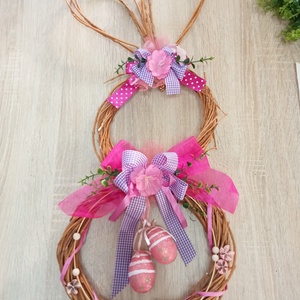 Húsvéti nyuszi,nagy ,természetes ajtódísz  - Meska.hu