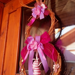 Húsvéti nyuszi,nagy ,természetes ajtódísz  - otthon & életmód - dekoráció - ajtó- és ablak dekoráció - ajtódísz & kopogtató - Meska.hu