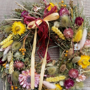 Egyedi kocoska romantikus ajtódísz , Otthon & Életmód, Dekoráció, Ajtó- és ablak dekoráció, Ajtódísz & Kopogtató, Virágkötés, MESKA