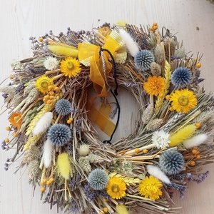 Virágözön -Romantikus  nyári (nagy méret )ajtodisz, koszorú, kopogtato(nagy méret) , Otthon & Életmód, Dekoráció, Ajtó- és ablak dekoráció, Ajtódísz & Kopogtató, Virágkötés, MESKA