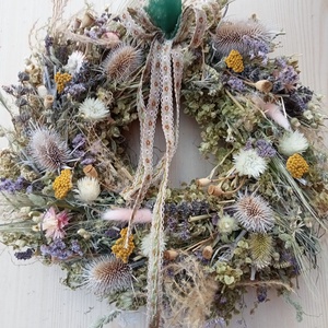 Romantikus ,egyedi természetes ajtodisz, Otthon & Életmód, Dekoráció, Ajtó- és ablak dekoráció, Ajtódísz & Kopogtató, Virágkötés, MESKA