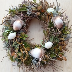 Természetes húsvéti, ajtódísz  - Meska.hu