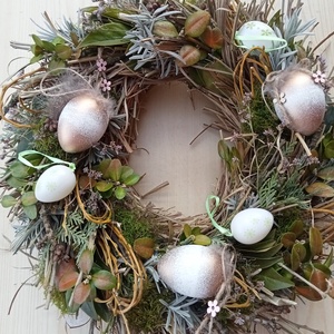 Természetes húsvéti, ajtódísz  - otthon & életmód - dekoráció - ajtó- és ablak dekoráció - ajtódísz & kopogtató - Meska.hu